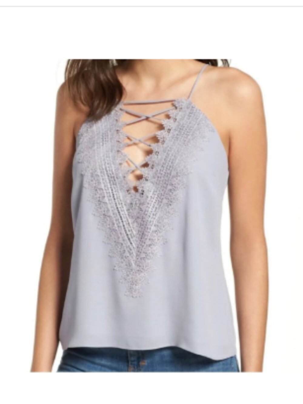 Nordstrom WAYF Posie Purple Moss Layered Cami Size XXL New With Tags